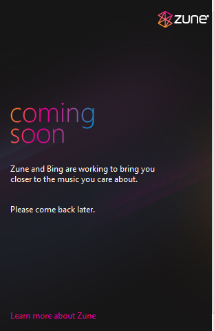 Bing + Zune Bing + Zune