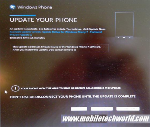 Windows Phone 7 - процесс обновления