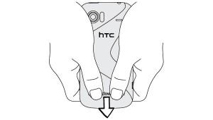 Снятие задней крышки HTC Mozart / HTC Shcurbert