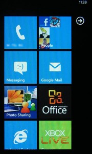 Samsung Omnia 7 - Start Screen Samsung Omnia 7 - Start Screen