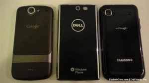 Dell Venue Pro и Samsung Galaxy S и Nexus One
