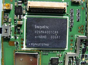 Коммуникатор Asus E600 - чип Hynix e-NAND