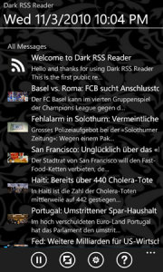 Dark RSS Reader - основное окно программы Dark RSS Reader - основное окно программы