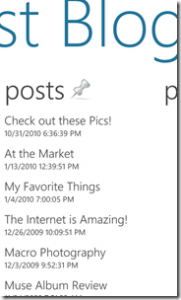 WordPress на Windows Phone 7 - посты