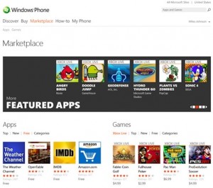 Microsoft собирается запустить веб-версию Windows Phone Marketplace