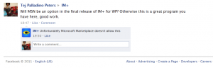 IM+ не будет иметь поддержки Windows Live Messenger