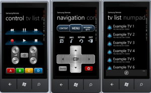 Обзор homebrew-приложения Samsung TV Remote Control For Windows Phones. Пульт дистанционного управления для телевизоров Samsung