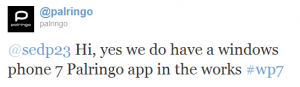 Приложение Palringo для Windows Phone в стадии разработки