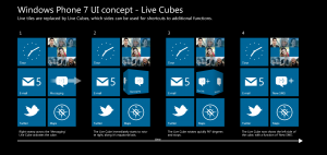 Концепт-дизайн живых кубиков для Windows Phone 7