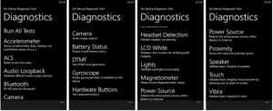Утилита диагностики на Nokia Lumia 800