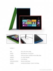 Авторский концепт планшета Nokia 1 на базе Windows 8