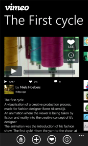 Vimeo для Windows Phone
