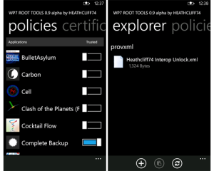 WP7 Root Tools 0.9