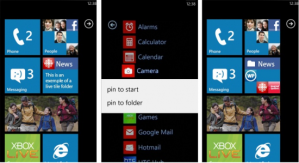 Концепт папок в Windows Phone
