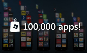 В маркете Windows Phone 100 тысяч приложений!