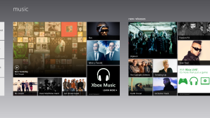 Главный экран приложения музыка на Windows 8