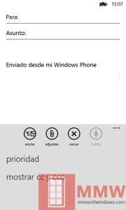 Надиктовывание Email-сообщений в Windows Phone 8