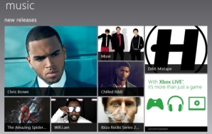 Реклама в хабе Музыка в Windows 8 Реклама в хабе Музыка в Windows 8