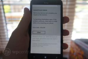 Маркет Windows Phone выдаёт ошибку c101a249