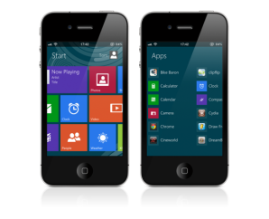 Любительская оболочка Windows 8 для iPhone Любительская оболочка Windows 8 для iPhone