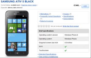 Предзаказ Samsung ATIV S