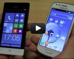 Сравнение HTC 8S с Samsung Galaxy S Mini.