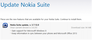 Обновление Nokia Suite