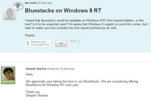 Bluestacks для Windows RT  в следующем году