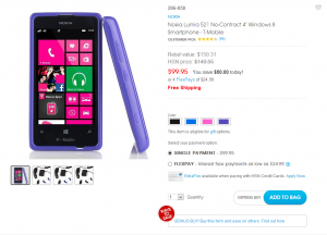 Nokia Lumia 521 в HSN