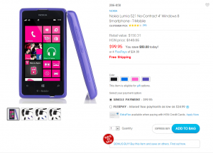 Nokia Lumia 521 в HSN Nokia Lumia 521 в HSN
