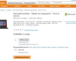 Microsoft будет продавать Surface Pro с 256 гигабайтами памяти