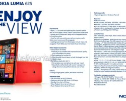 Nokia Lumia 625: технические характеристики и рендер