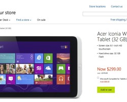 Acer снижает цены на Iconia W3