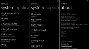 Скриншоты Windows Phone 8 GDR3