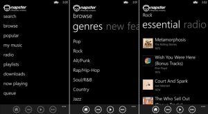 Napster для Windows Phone 8