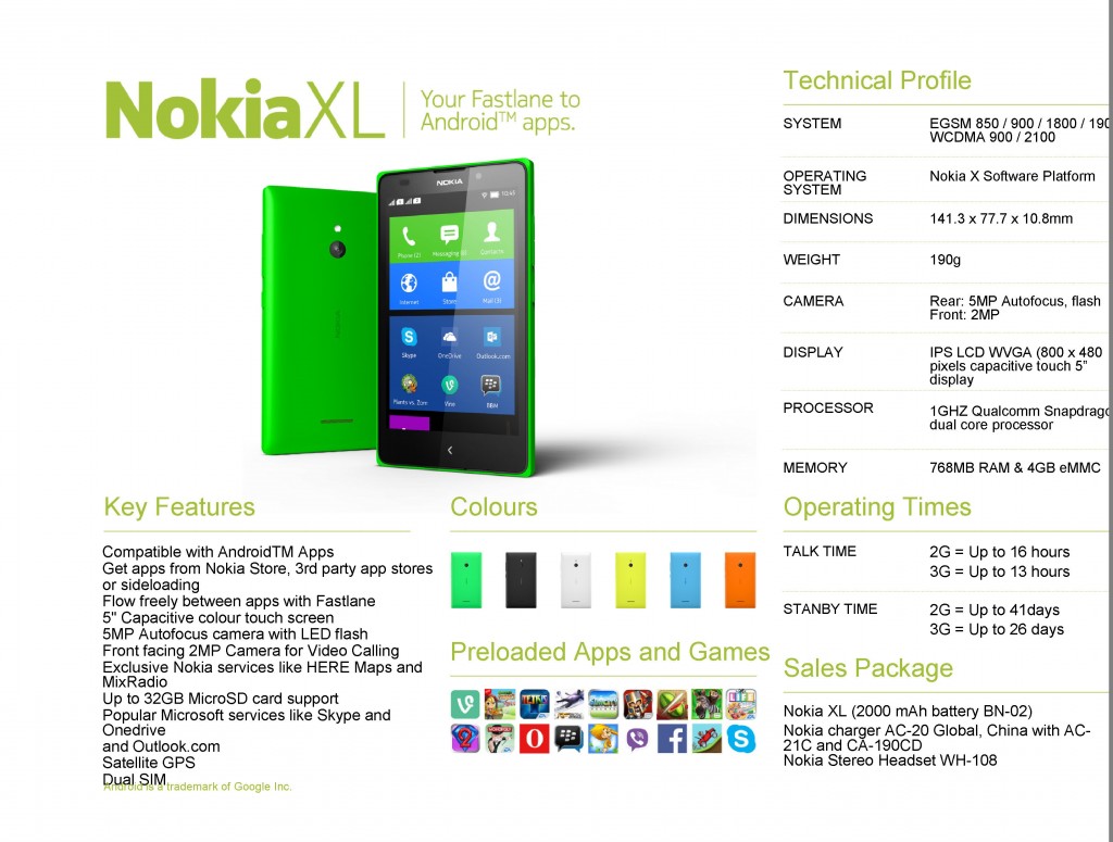 Nokia XL