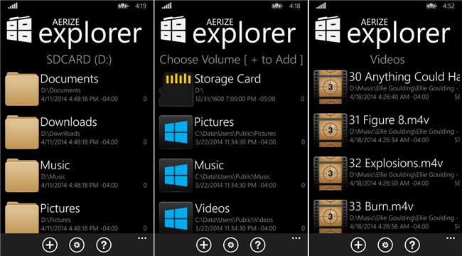 Для Windows Phone 8.1 начали появляться файловые менеджеры