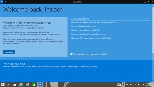 Windows Insider Hub 