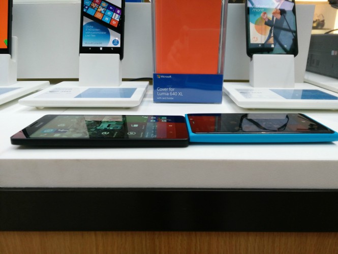 Сравнение размеров Lumia 950 XL с Lumia 920, Lumia 640, 640 XL и Lumia 1520