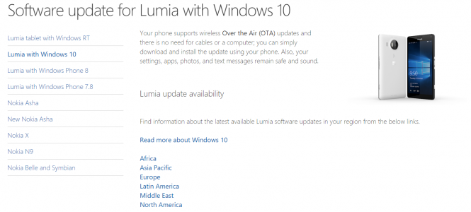 Microsoft открыла страницу с инструкциями по обновлению устройств Lumia до Windows 10 Mobile