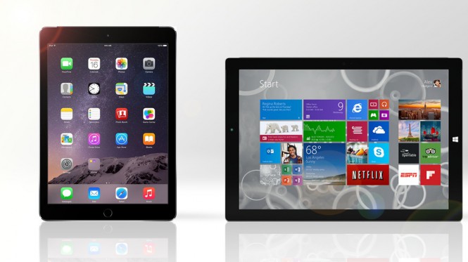 iPad Air 2 и Microsoft Surface Pro 3