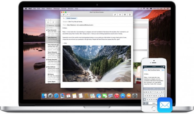 Handoff в OS X Yosemite, 2014 год