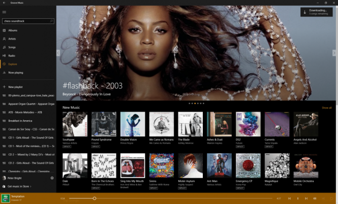 Microsoft обновила Groove Music для быстрого кольца программы Windows Insider