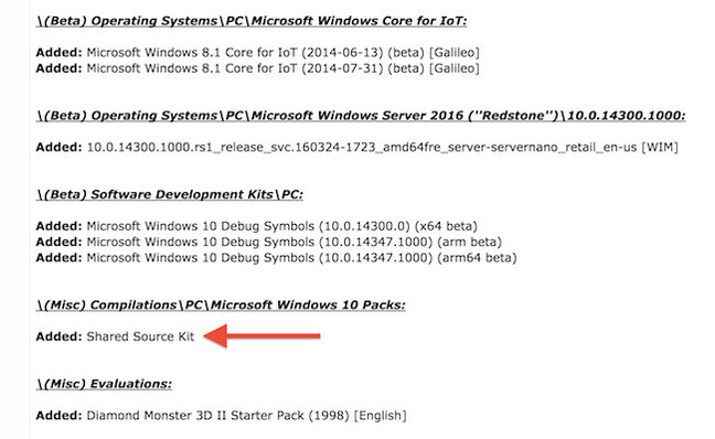 Неизвестные слили в Сеть исходный код Windows 10